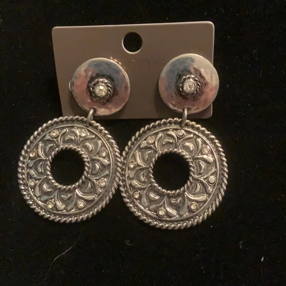 Elegant Silver-Tone Dangle Earrings